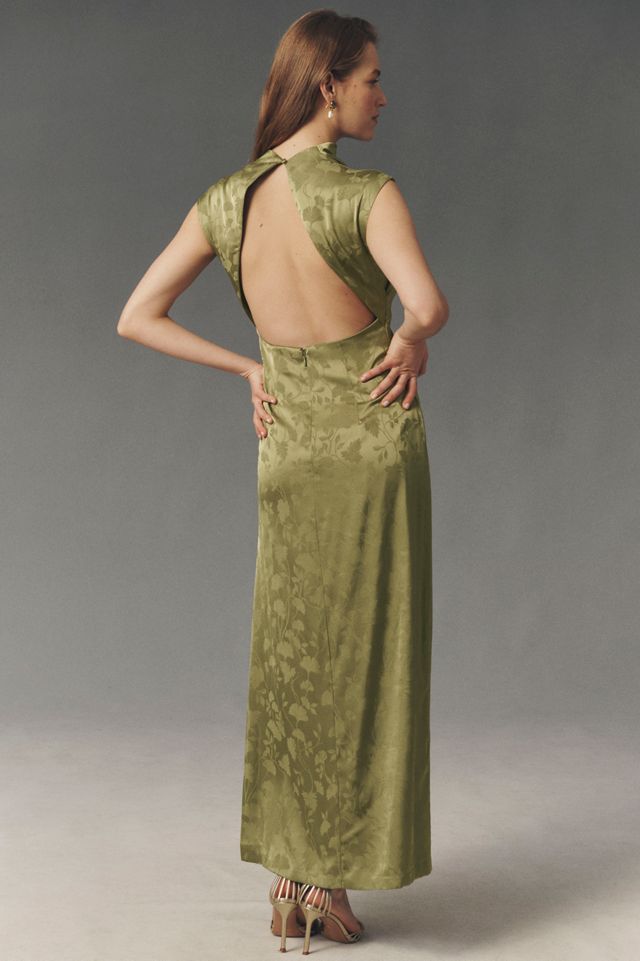 BHLDN Willa Jacquard Maxi Slip Dress #1