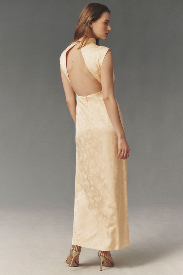 BHLDN Willa Jacquard Maxi Slip Dress #1