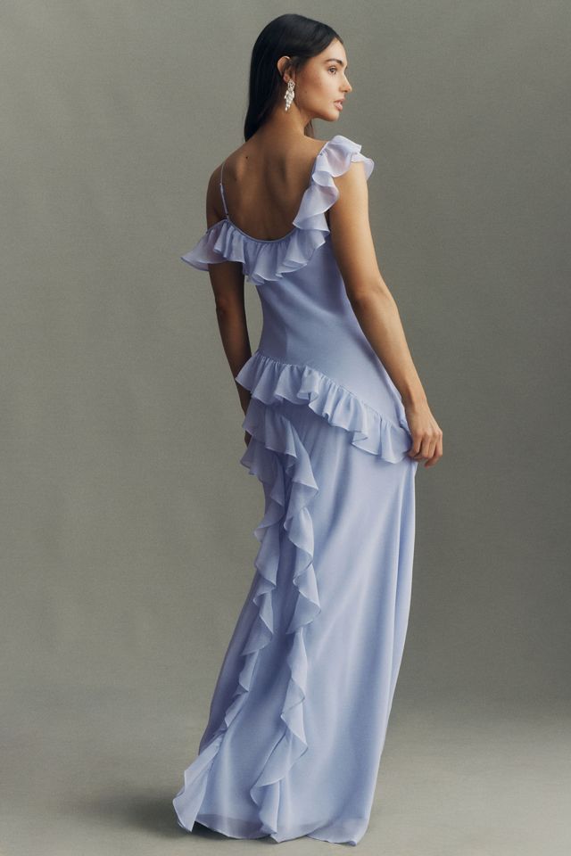 BHLDN Lottie Ruffled Chiffon Gown #2