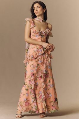 strapless open back dress Tiered Pastel Mini Dress - All Dresses main image 1