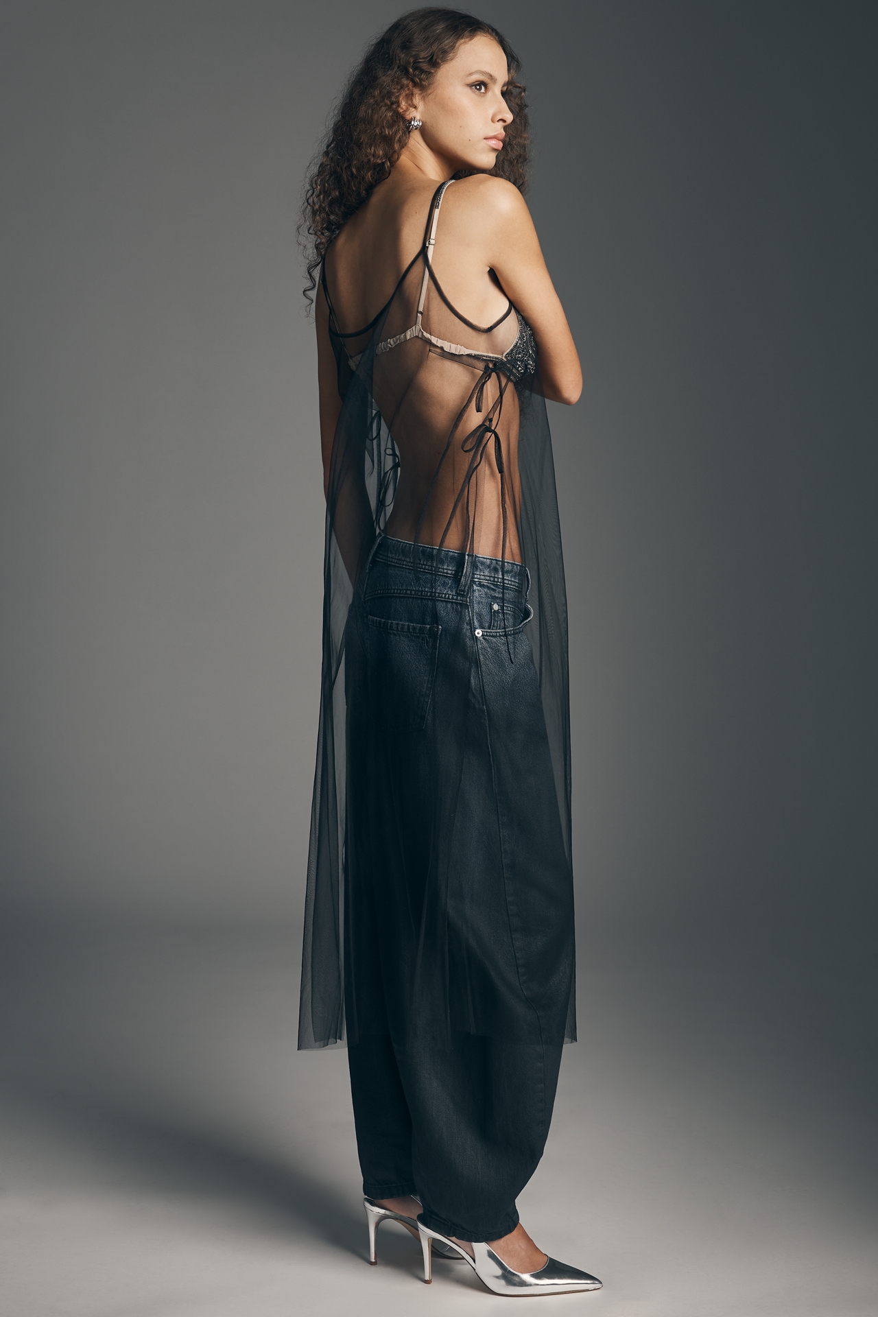 Sunday Brooklyn Sheer Side Tie Tunic