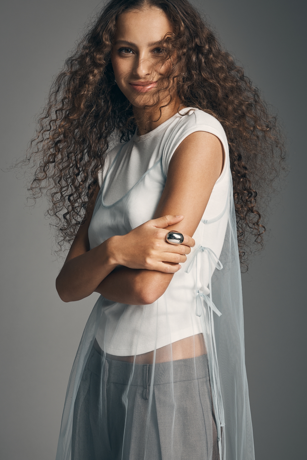 Sunday Brooklyn Sheer Side Tie Tunic