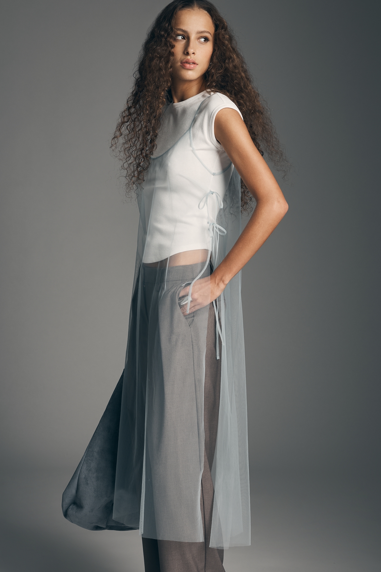 Sunday Brooklyn Sheer Side Tie Tunic