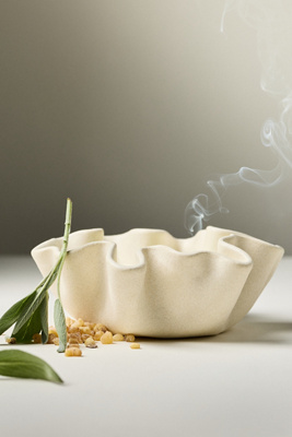 Dumæ Woody Bohemian Ceramic Candle In White