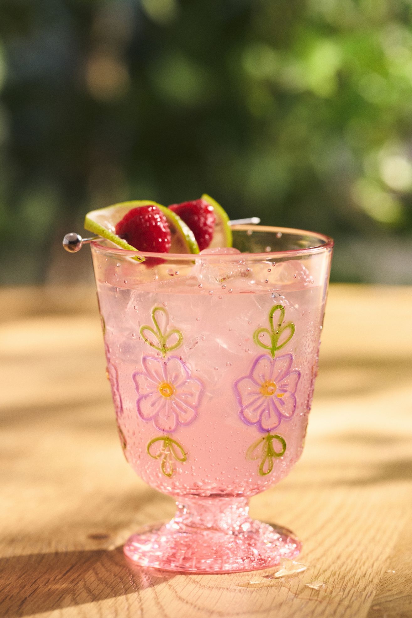 Marta Acrylic Goblets, Set of 2 - Pink, Set Of 2