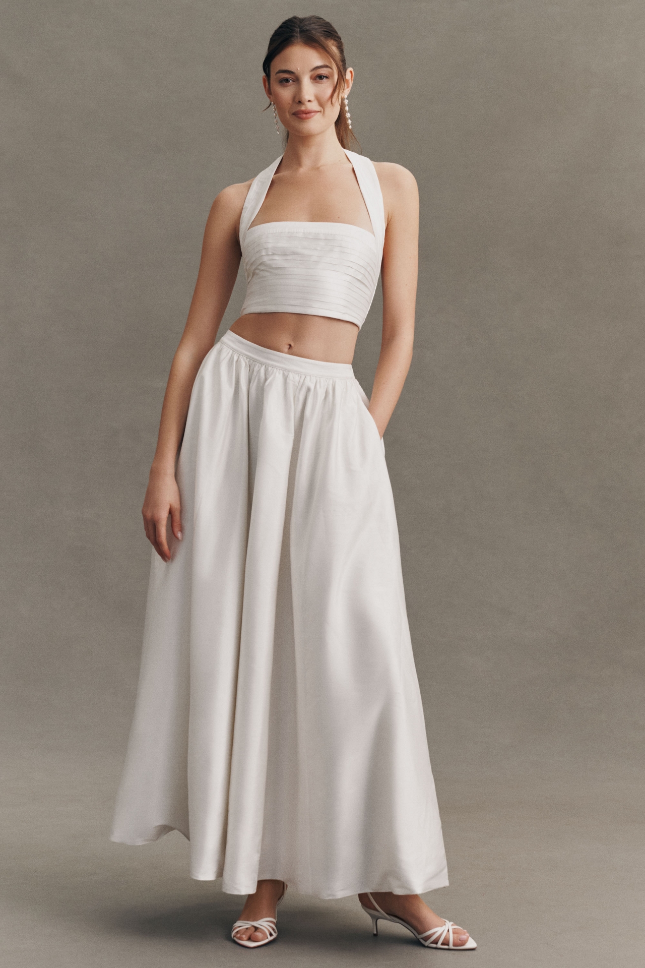 BHLDN Taffeta Halter Skirt Set
