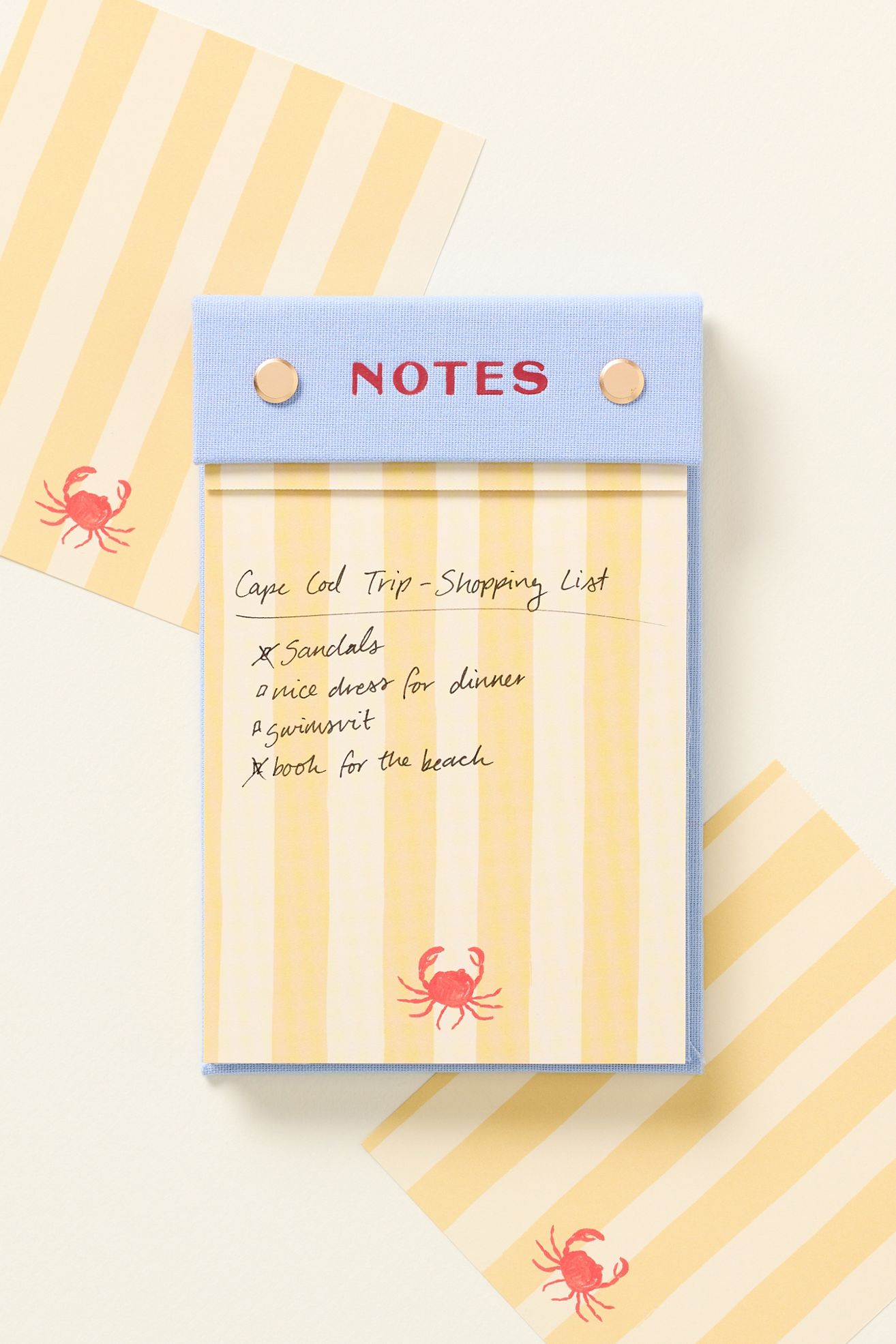 Papier x Anthropologie Chunky Fabric Notepad - Coral, One Size
