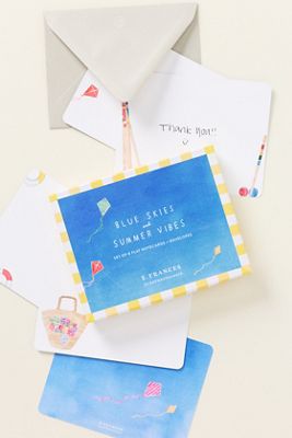 Anthropologie x E. Frances Paper Blue Skies and Summer Vibes Notecard Set