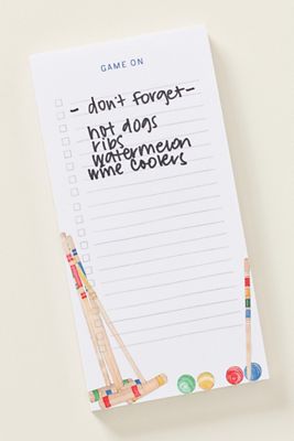 Anthropologie x E. Frances Paper Game-On Croquet Notepad