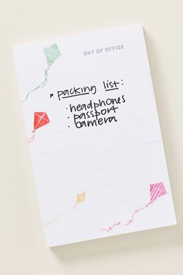 Anthropologie x E. Frances Paper Out-of-Office Kite Notepad