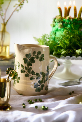 Clover Stoneware Pitcher