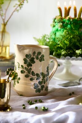 Clover Stoneware Pitcher