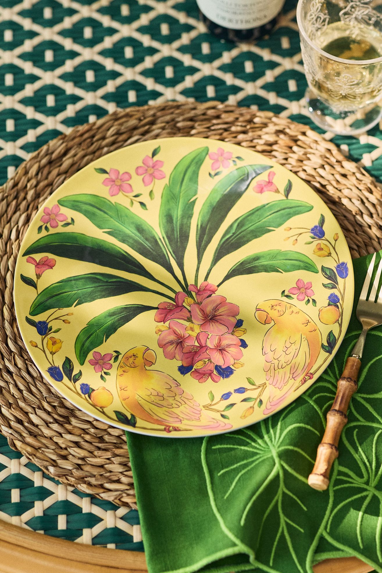 Farm Rio x Anthropologie Melamine Dinner Plates, Dark Yellow