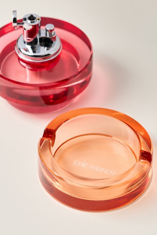 Edie Parker Peach Glass Tabletop Lighter #2