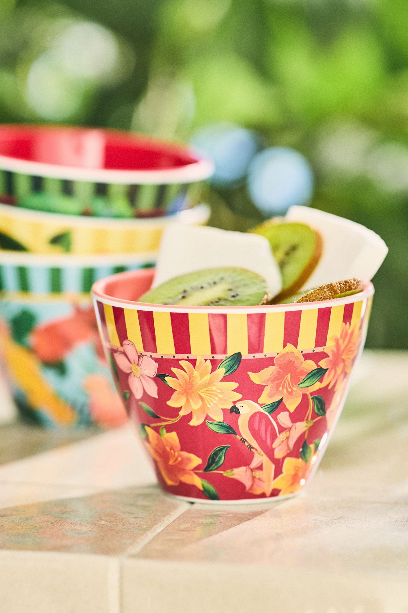 Farm Rio x Anthropologie Assorted Melamine Nut Bowls, Set of 4 - Multi, Set Of 4