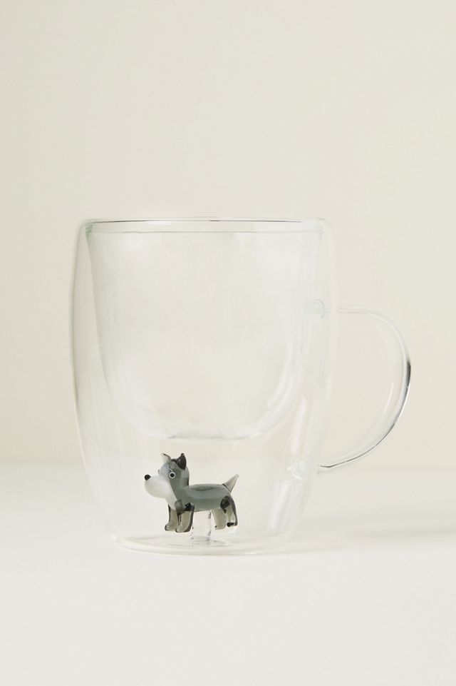 Tasse pour chien en verre à double paroi #1