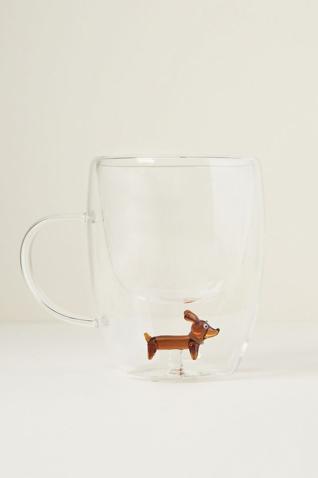 Double-Wall Glass Dog Mug #1