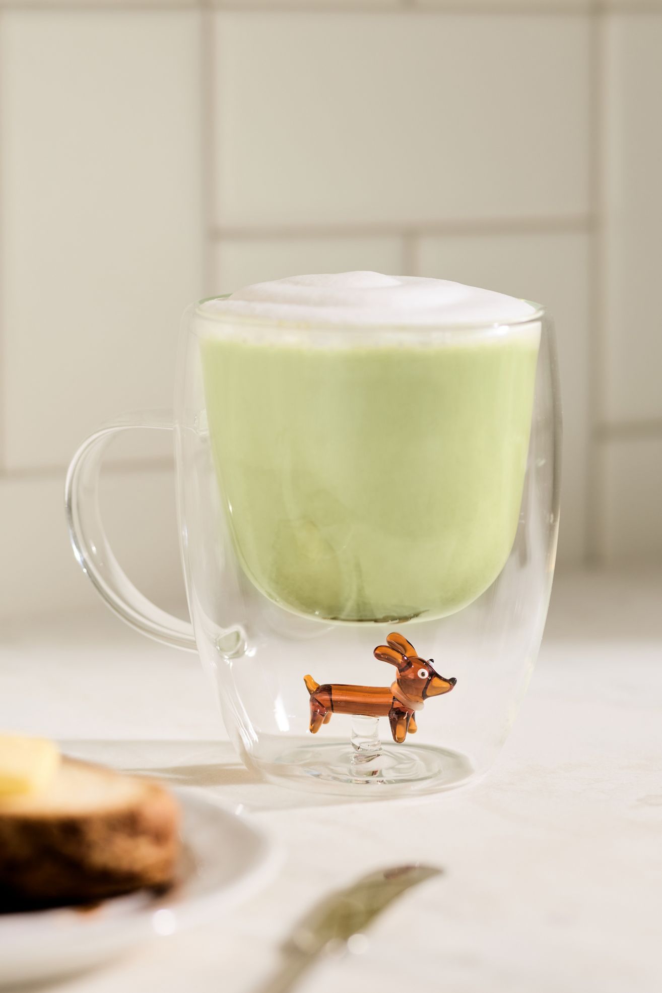 Double-Wall Glass Dog Mug - Dachshund, One Size
