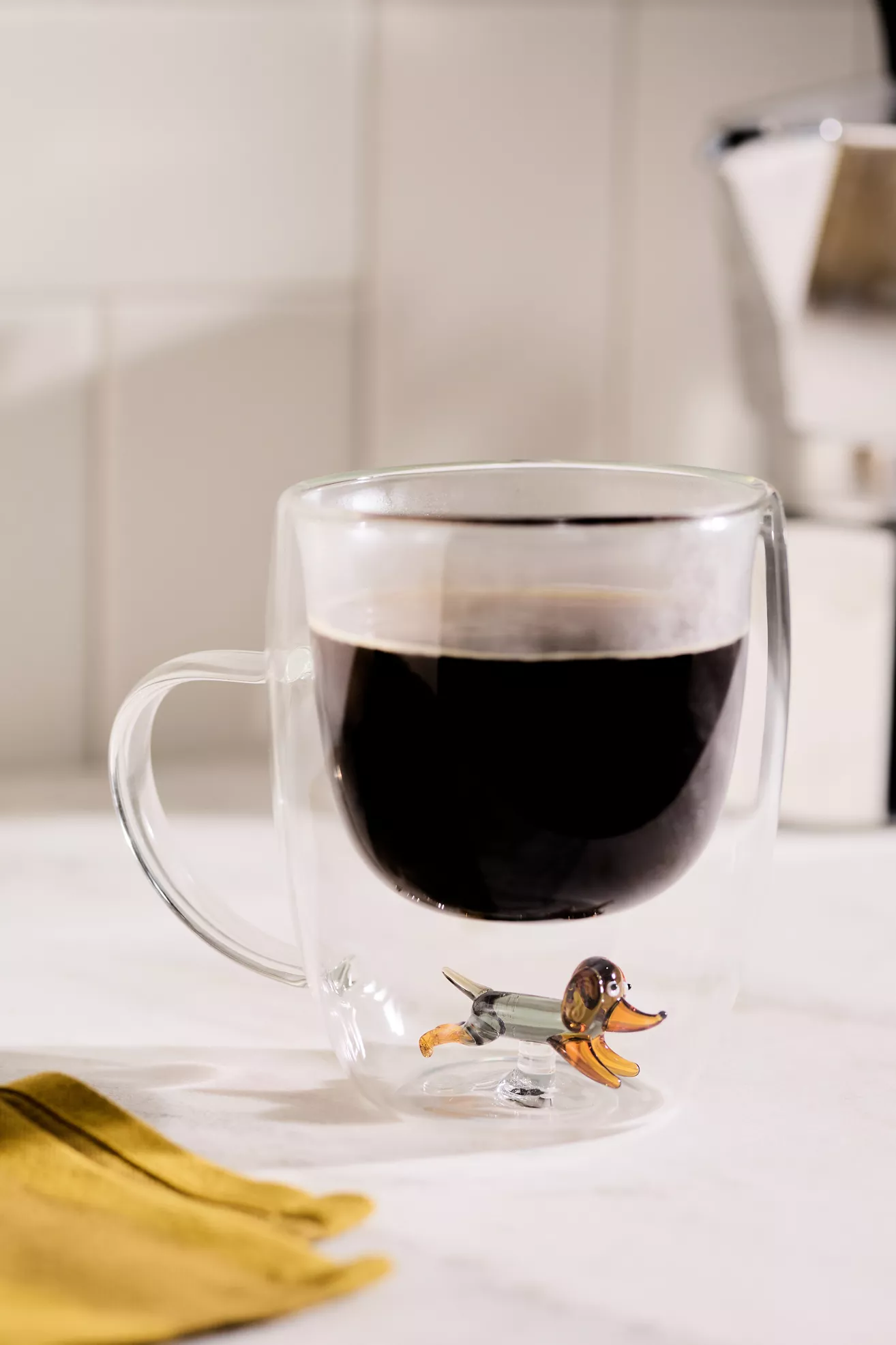 Double-Wall Glass Dog Mug - thumbnail 4