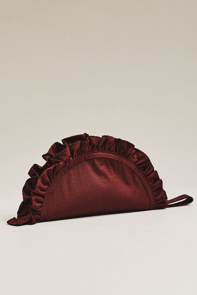 Damson Madder Ruffle Half Moon Makeup Bag #1