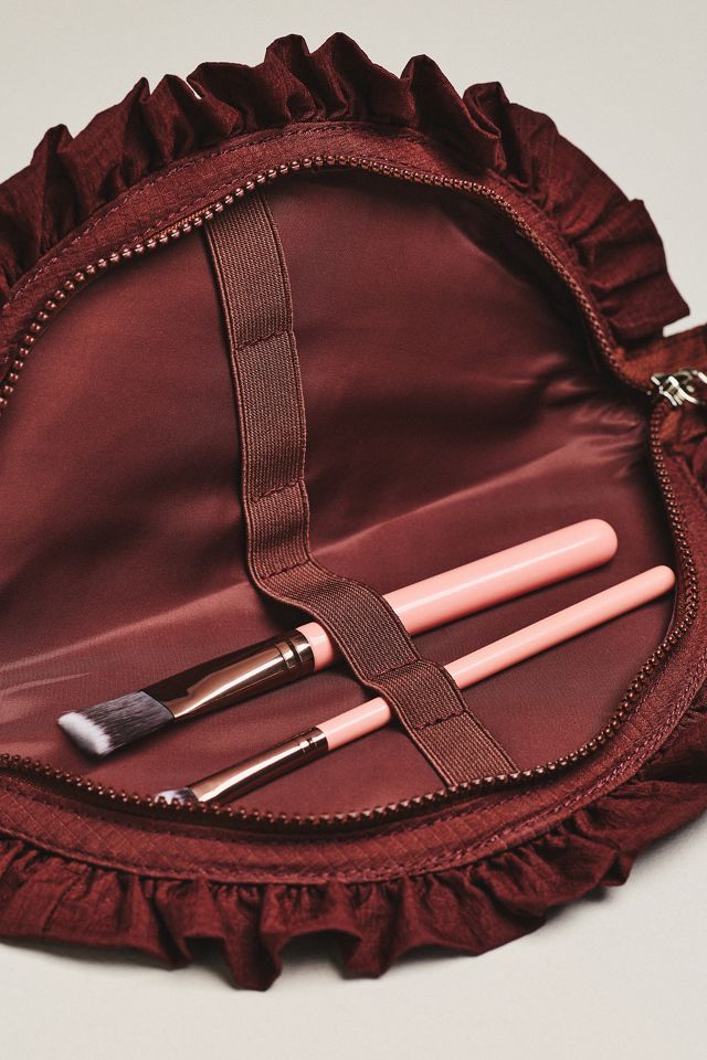 Damson Madder Ruffle Half Moon Makeup Bag #2