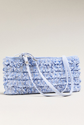 Damson Madder Sophia Ruffle Baguette Shoulder Bag | Anthropologie