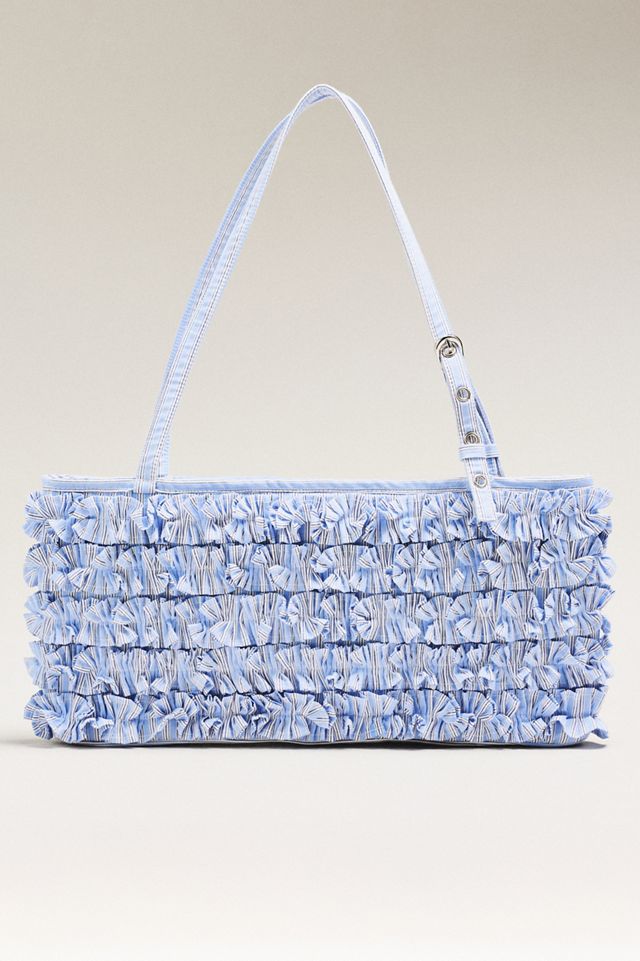 Damson Madder Sophia Ruffle Baguette Shoulder Bag #1