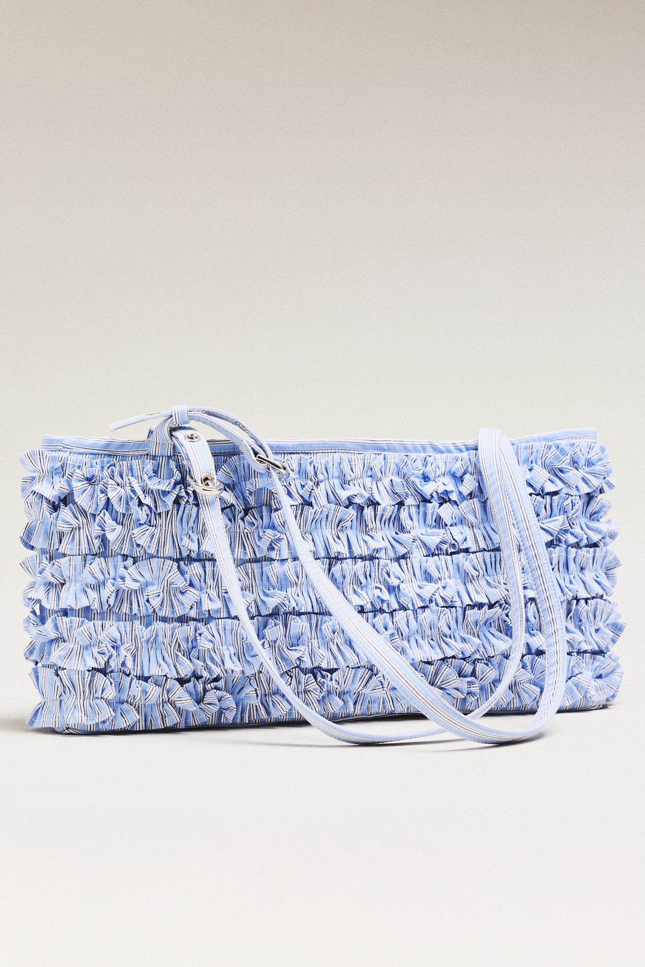 Damson Madder Sophia Ruffle Baguette Shoulder Bag