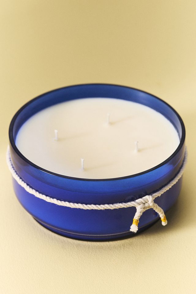 Candela in Ciotola di Vetro Volcano Capri Blue #1