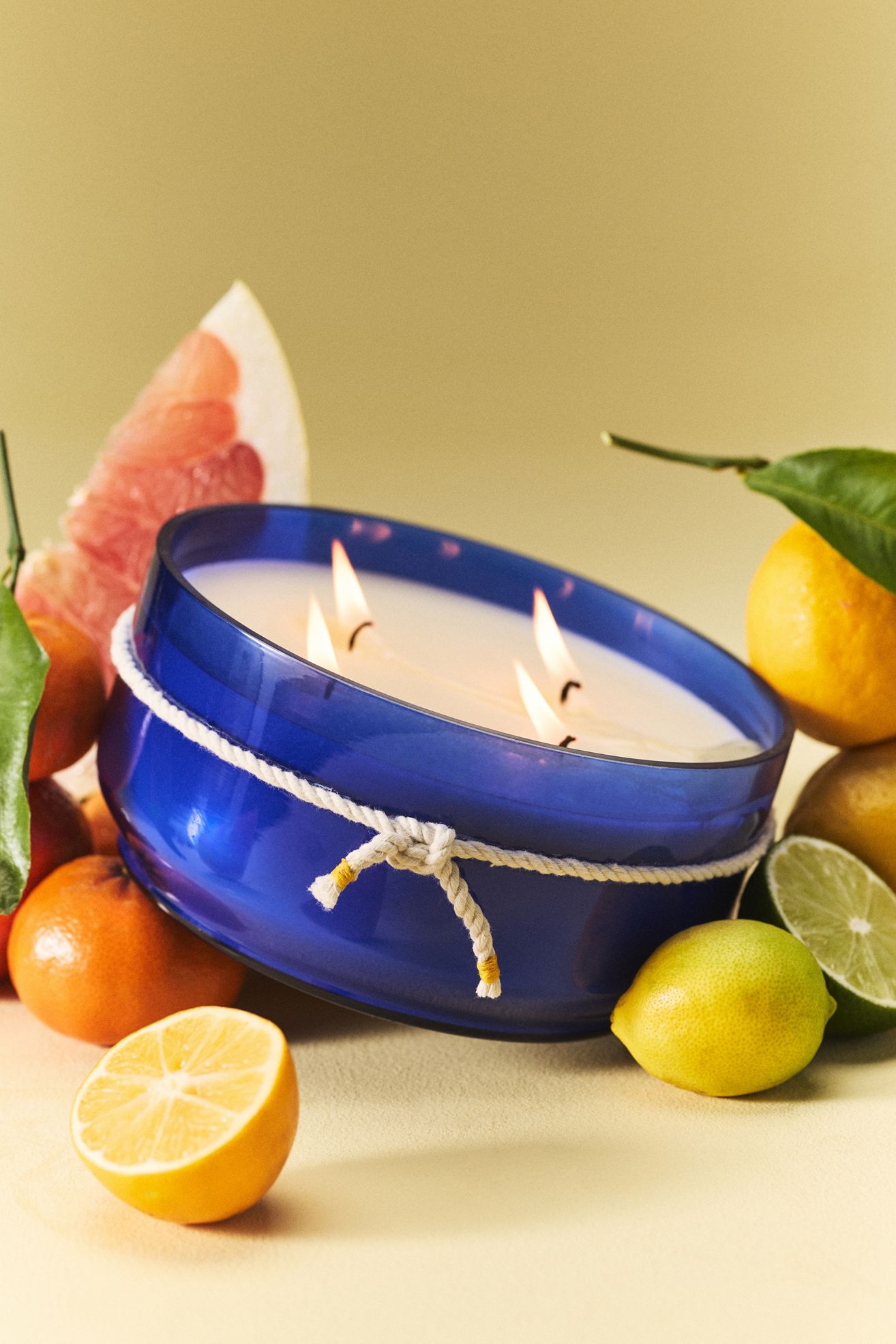 Capri Blue Volcano Glass Bowl Candle - Blue, L