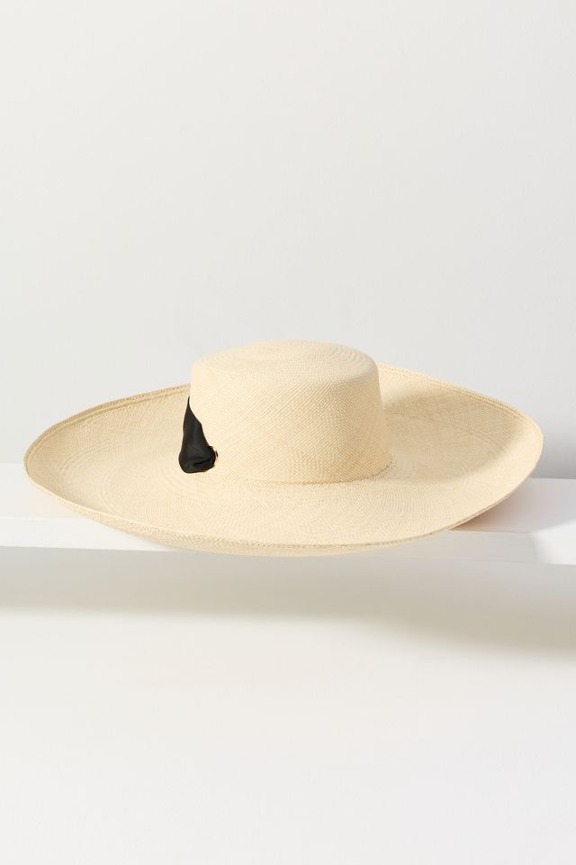 Sensi Studio Ribbon Tie Floppy Straw Hat #1