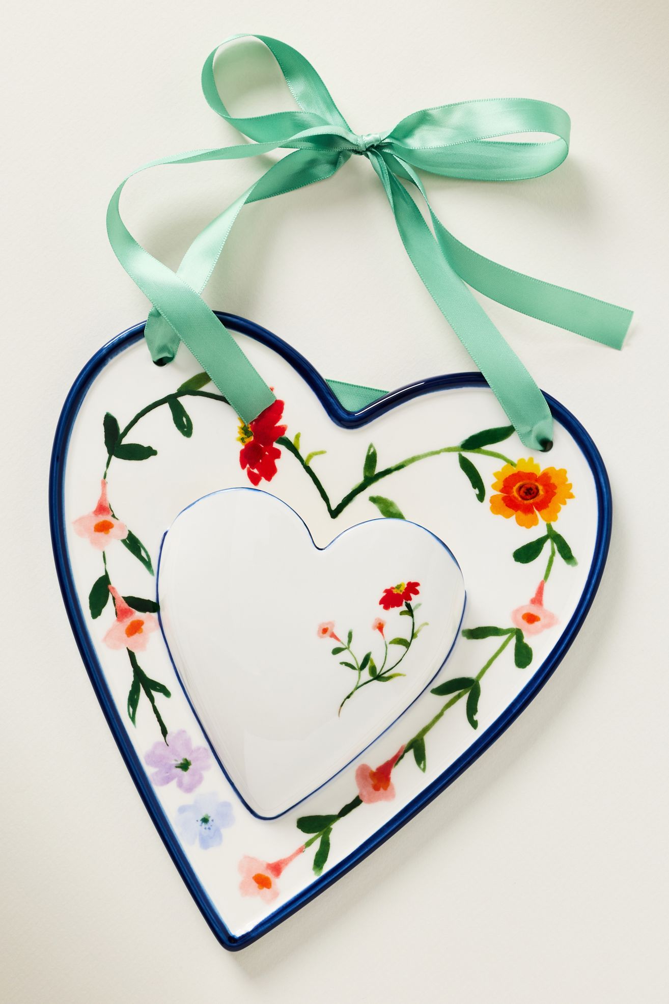 Heart Floral Wall Vase - White, Assorted