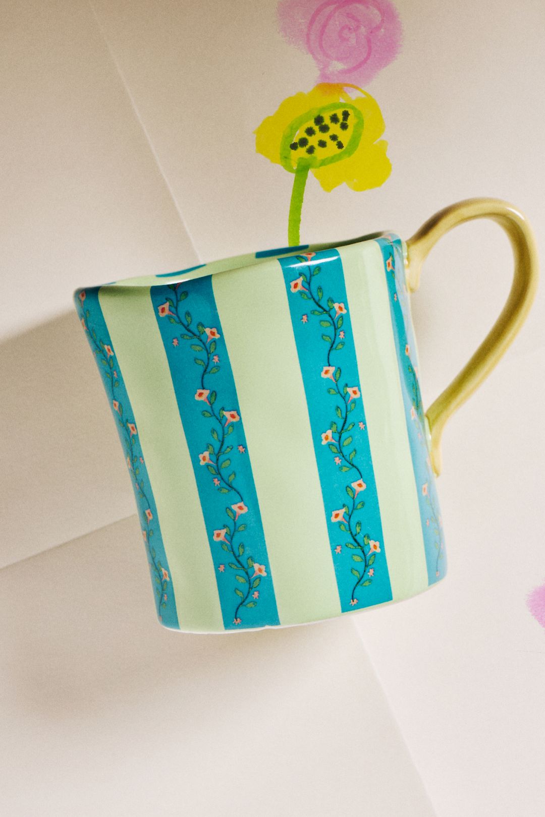 Amma Stoneware Mug - Mint, One Size