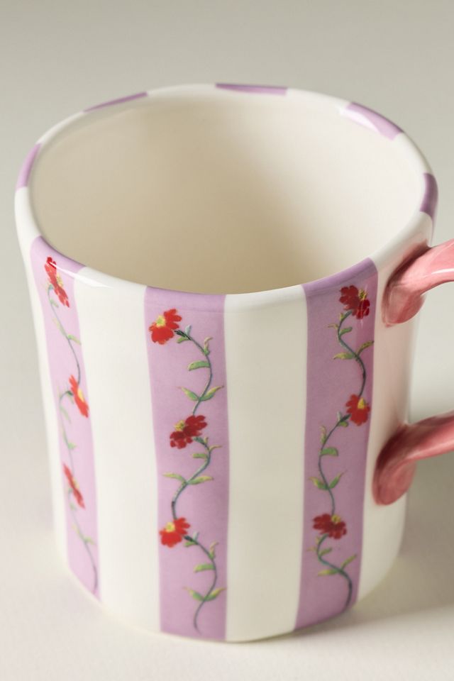 Tasse Amma à rayures florales #3