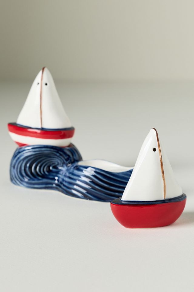 Maritime Stoneware Salt & Pepper Shakers #3
