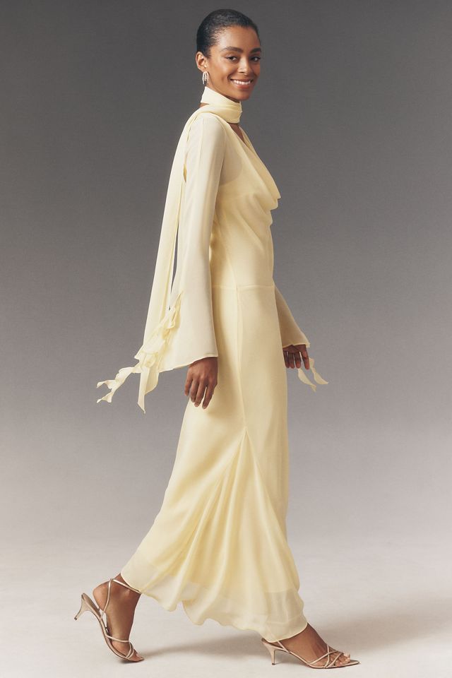 De La Vali Cristobal Cowl-Neck Maxi Dress | Anthropologie