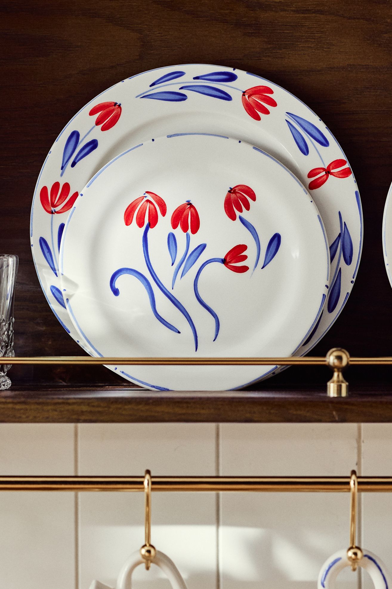 Stefania Italian Earthenware Side Plates, Set of 4 - Blue Floral, Set Of 4