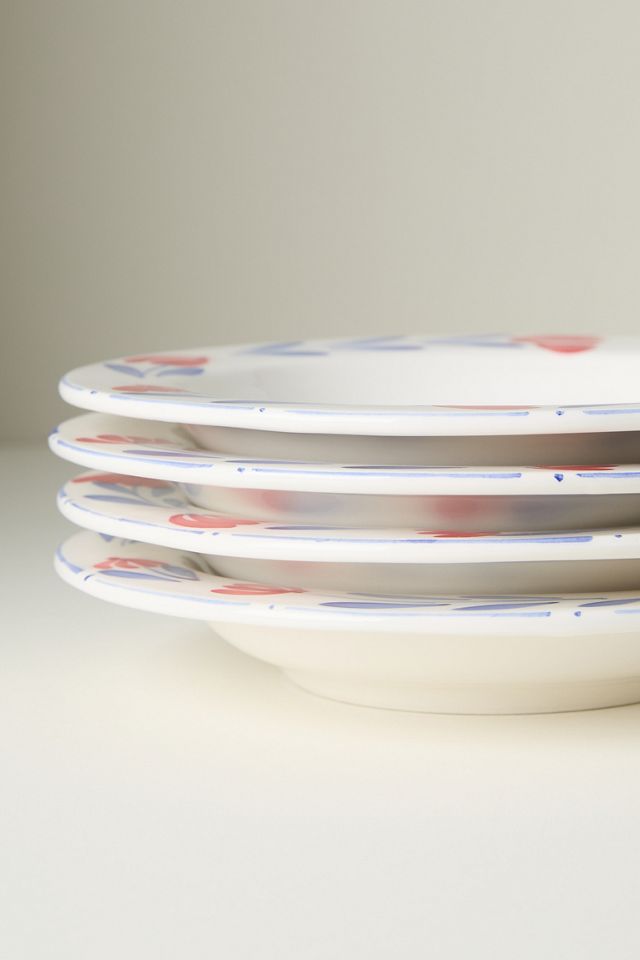 Stefania Italian Earthenware Pasta Bowls, Set of 4 #3