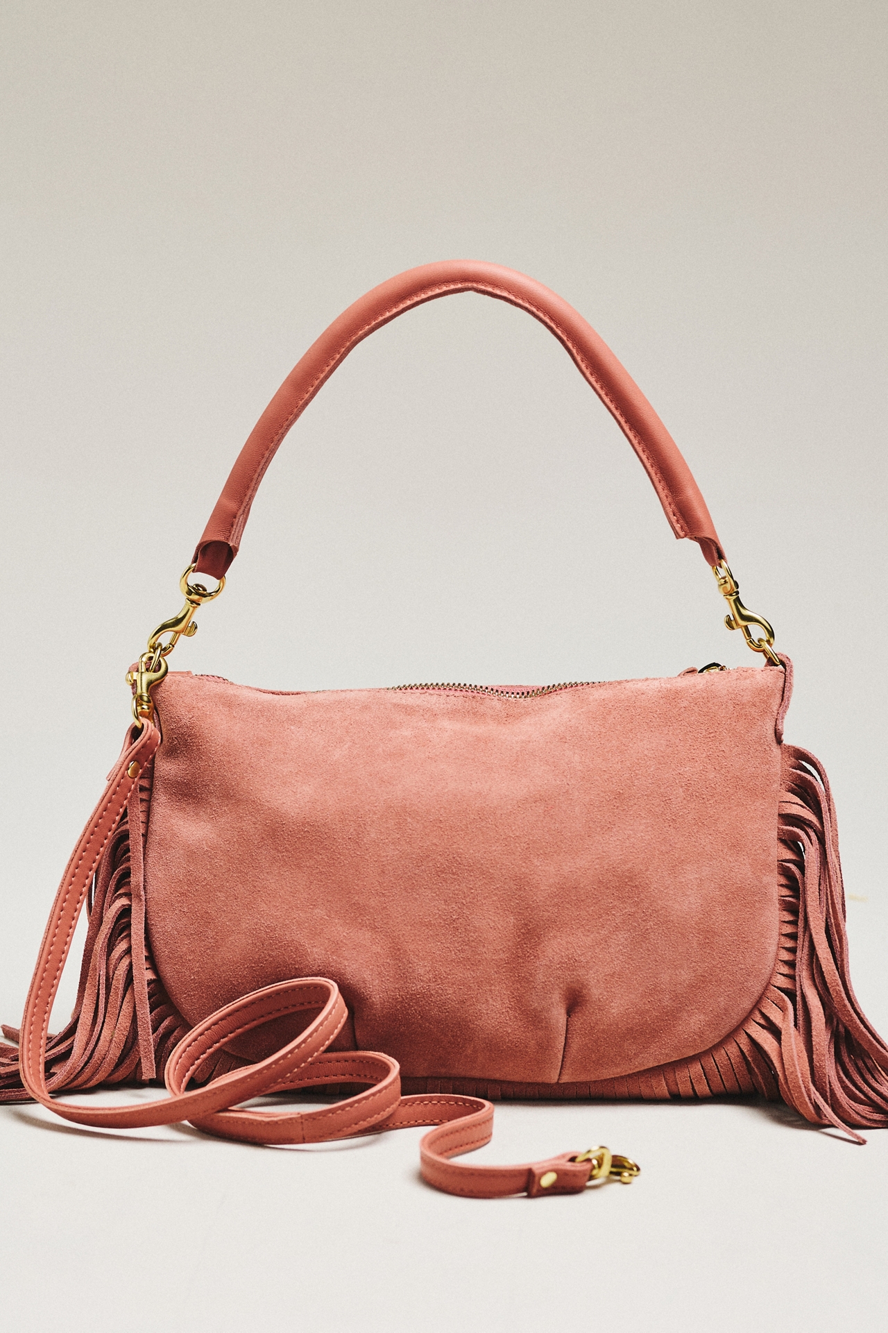 Clare V. Petit Moyen Fringe Shoulder Bag