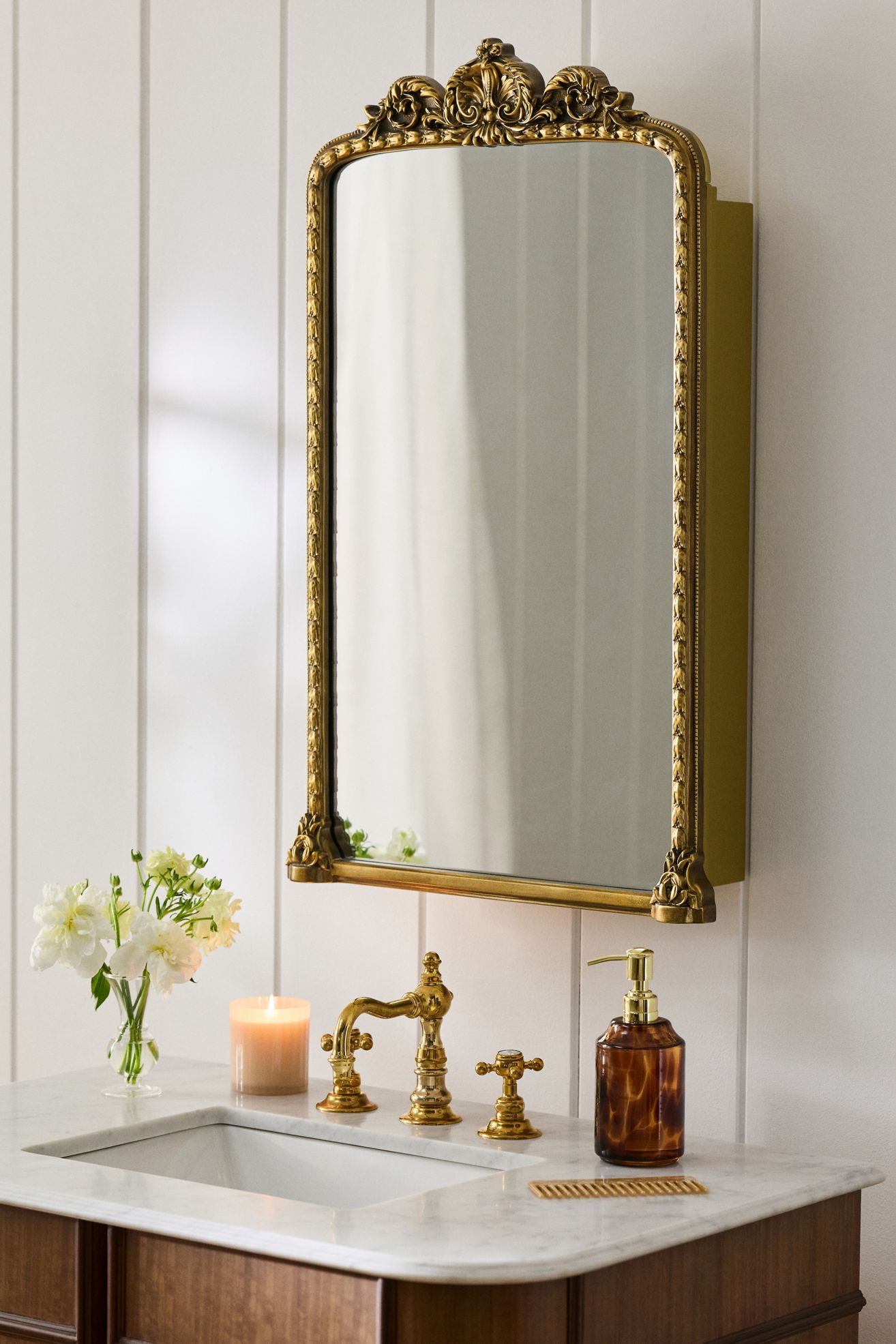 The Gleaming Primrose Medicine Cabinet - Brass, One Size