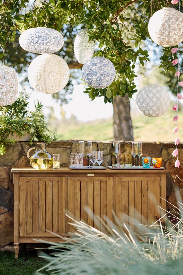 Floral Lace Battery Powered Globe Lantern #6