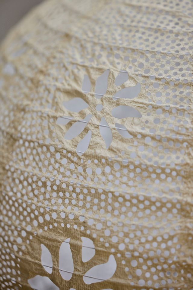 Floral Lace Battery Powered Globe Lantern #3