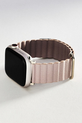 Posh Tech Dakota Magnetic Leather Apple Watch Band In Purple