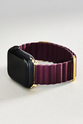 Posh Tech Dakota Magnetic Leather Apple Watch Band In Purple
