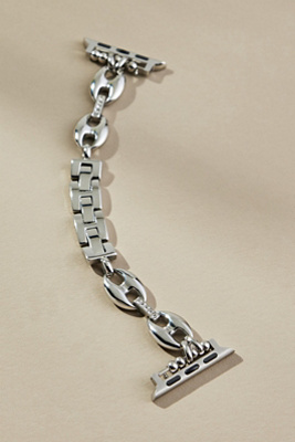 Posh Tech Serena Faux Tennis Bracelet Apple Watch Band In Silver