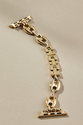 Posh Tech Poppy Rhinestone Apple Watch Band In Gold