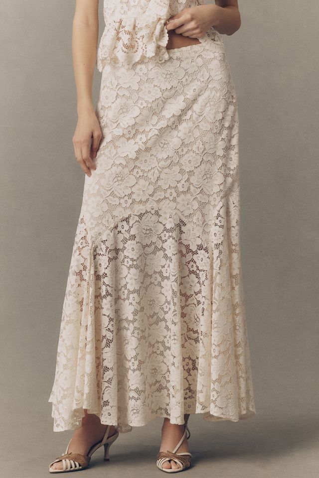 RIXO Jada Lace Maxi Skirt #1
