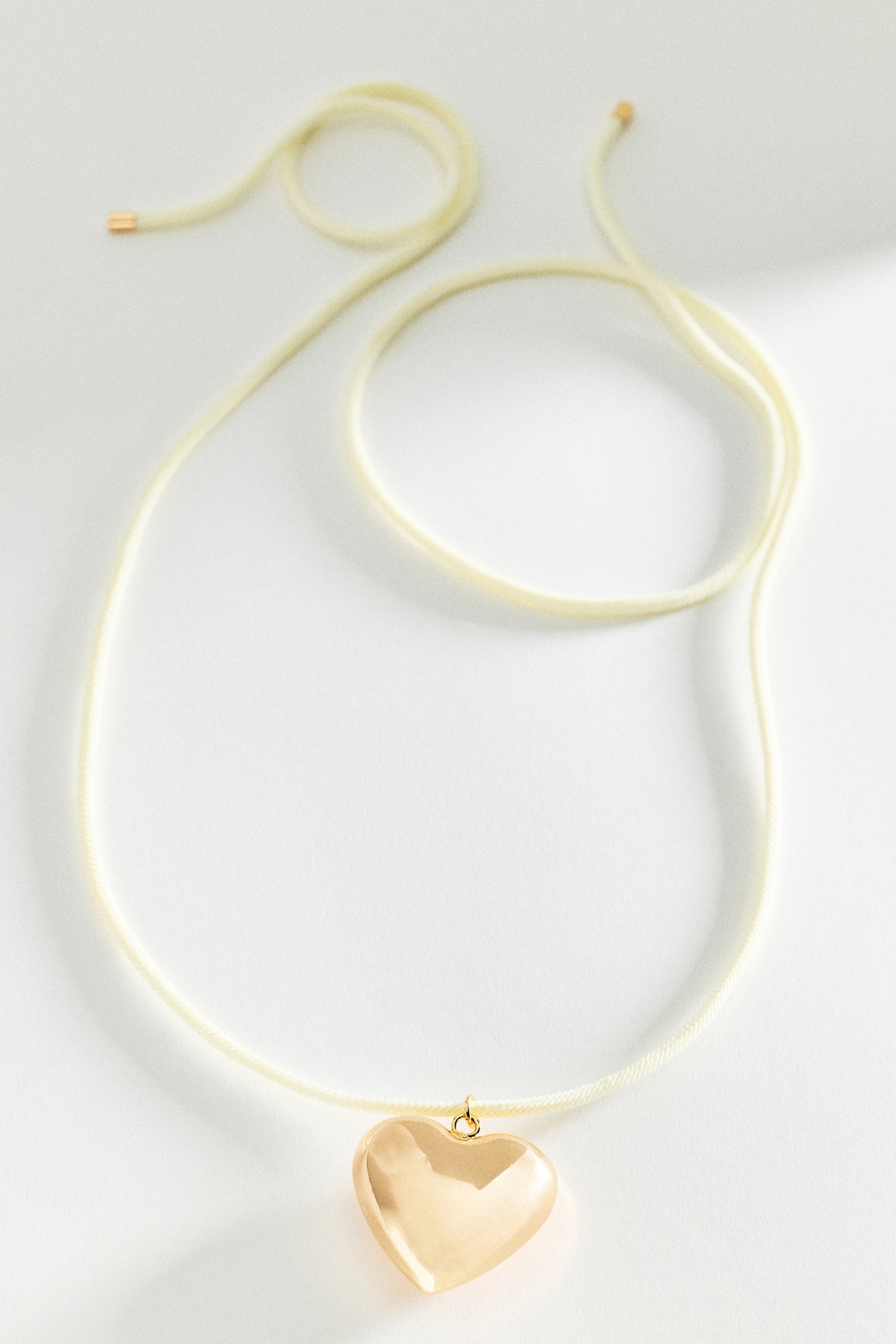 Corded Bubble Heart Pendant Necklace