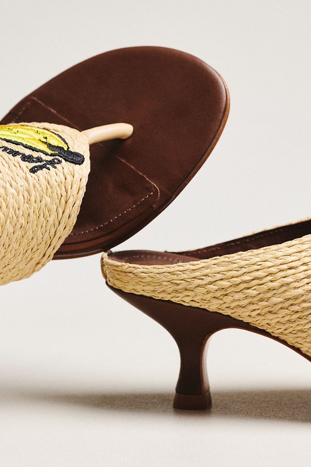 Farm Rio Raffia Icon Slip-On Kitten Heels #2