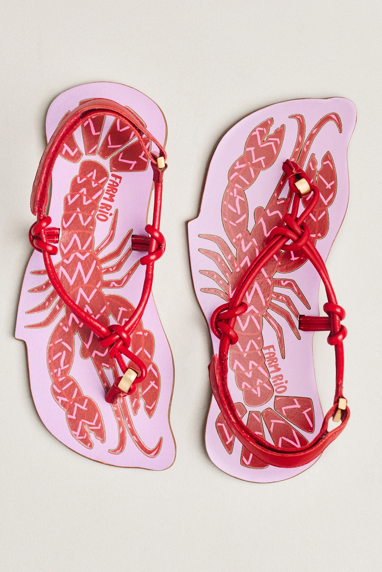 Farm Rio Lobster Slingback Sandals